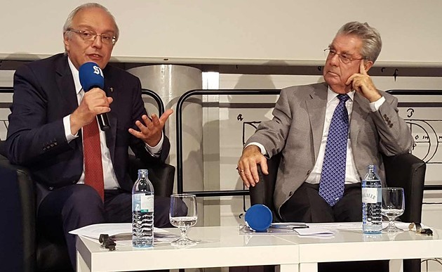 Bischof Michael Bünker, Altbundespräsident Heinz Fischer# / Evangelischer Pressedienst/Thomas Dasek