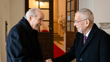 Adventbesuch: Bundespräsident Van der Bellen bei Kardinal Schönborn
