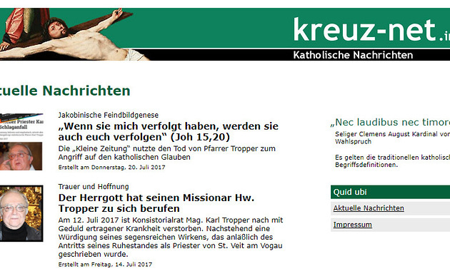 Kreuz-net.at / Screenshot kreuz-net.at