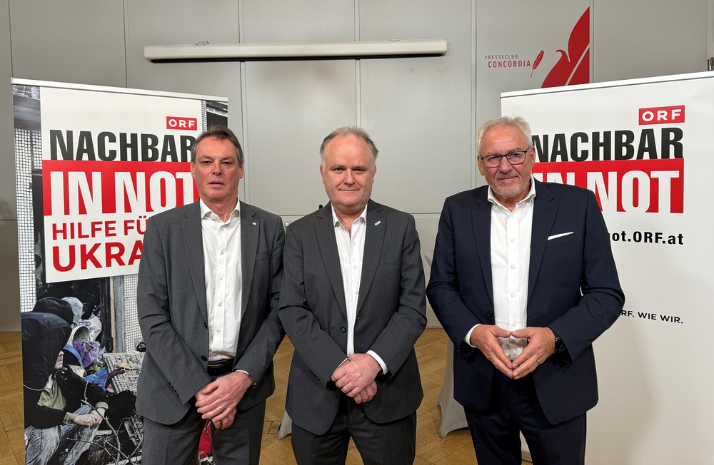 'Nachbar in Not'-Bilanz-Pressekonferenz in Wien nach zwei Jahren Krieg in der Ukraine / Till Schönwälder/Kathpress